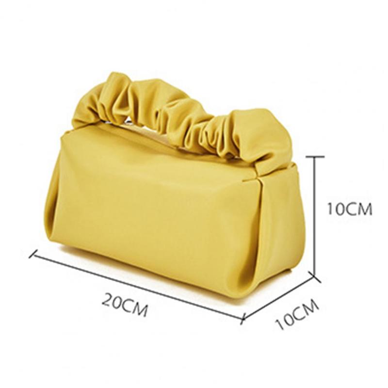 Portable Practical Smooth Surface Cloud Bag Simple Handbag