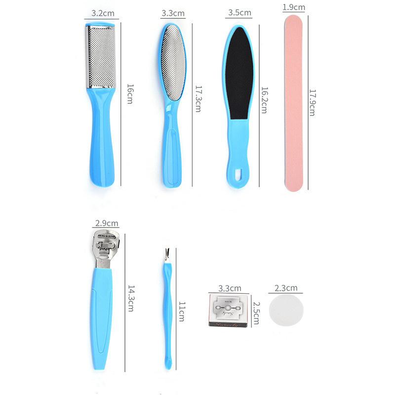 8pcs/set Professional Pedicure Kit Foot File Callus Remover Set