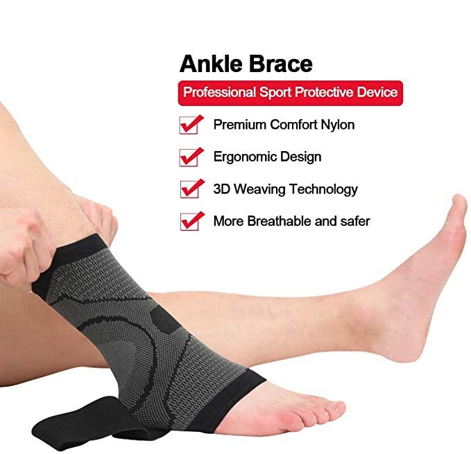 2pcs Protective Compression Sports Ankle Brace Strap Sleeves