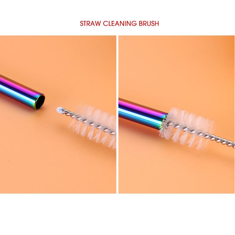 Reusable 304 Stainless Steel Bent Straight Drinking Straws