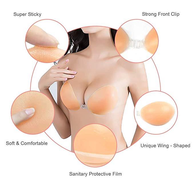 Reusable Backless Strapless Adhesive Silicone Push up Bra