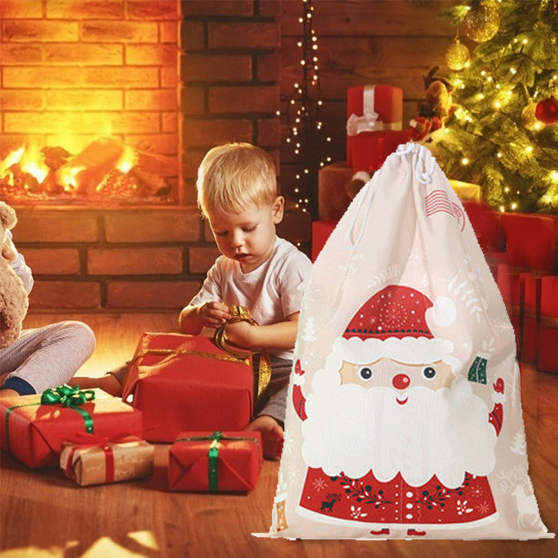 Christmas Santa Sacks Drawstring Stocking Gift Storage Bag