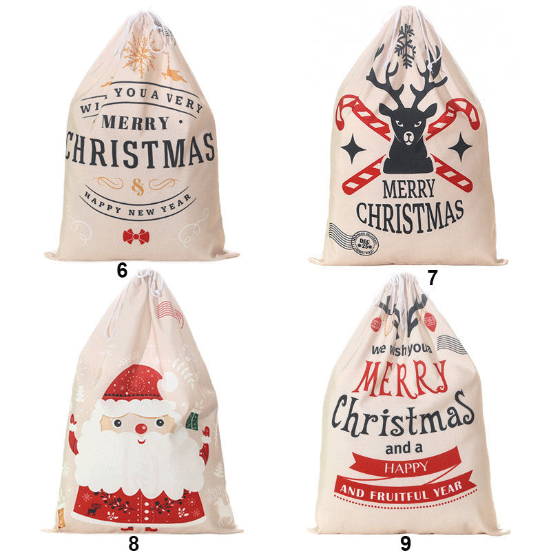 Christmas Santa Sacks Drawstring Stocking Gift Storage Bag