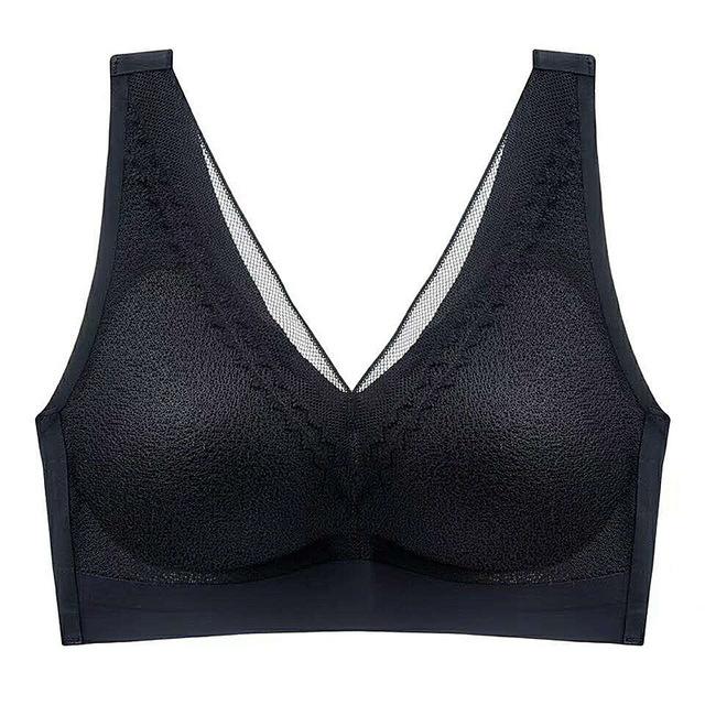 Seamless 5D Wireless Contour Latex Bra Lace Breathable Underwear Top