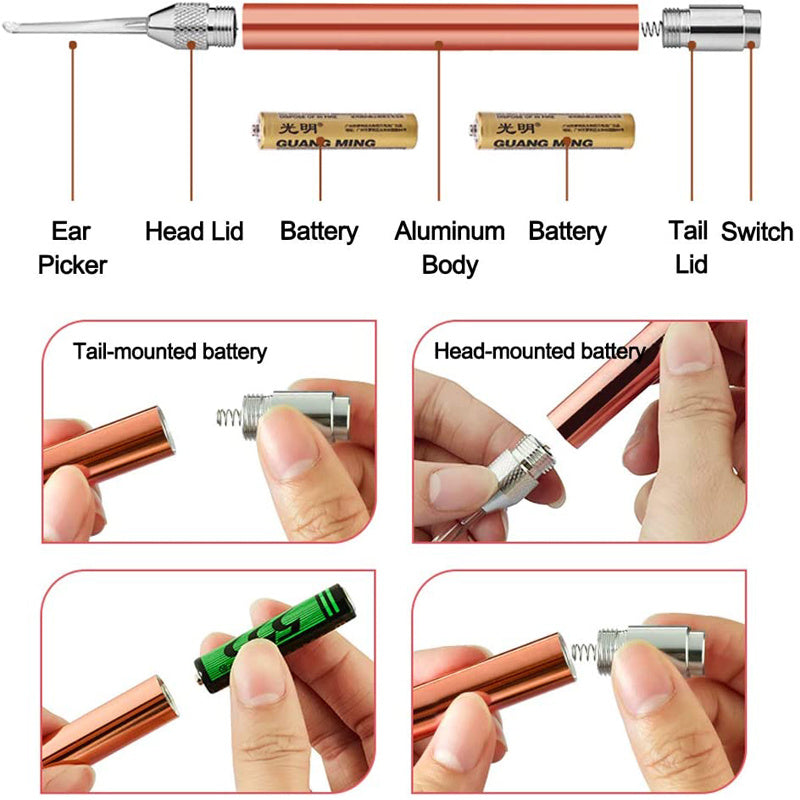 7 Pcs Ear Cleansing Ear Cleaner Earwax Removal Tool Set Kit