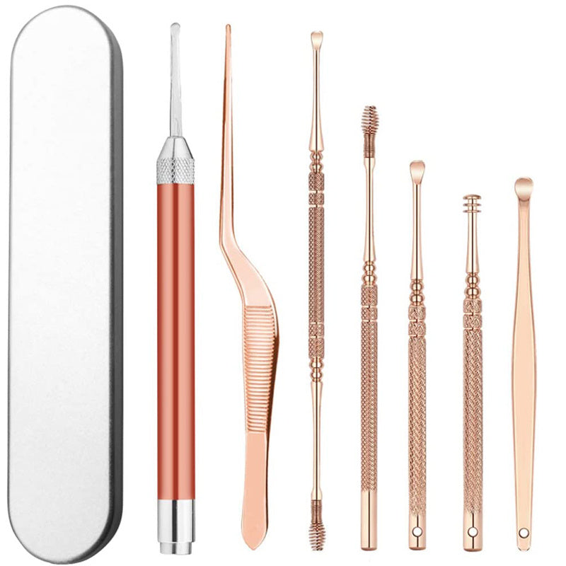 7 Pcs Ear Cleansing Ear Cleaner Earwax Removal Tool Set Kit