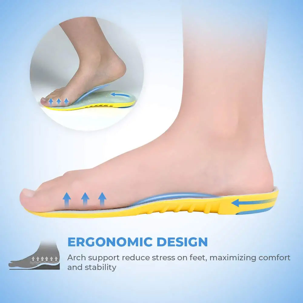 Shock Absorption Plantar Fascitis Inserts PU Insoles