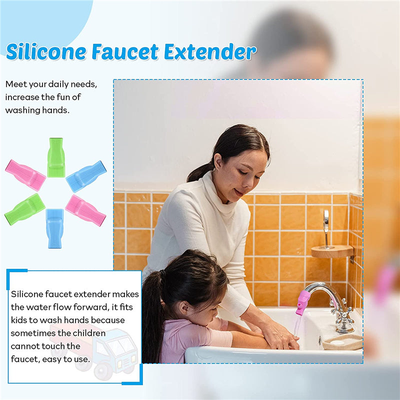 2pcs Food-Grade Silicone Faucet Extender