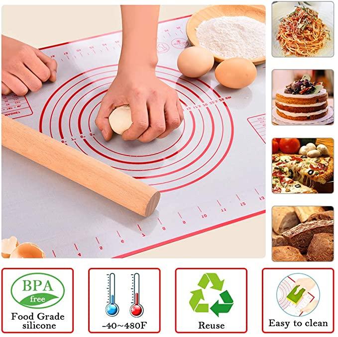 Silicone Non-Stick Baking Pastry Mat with Measurements