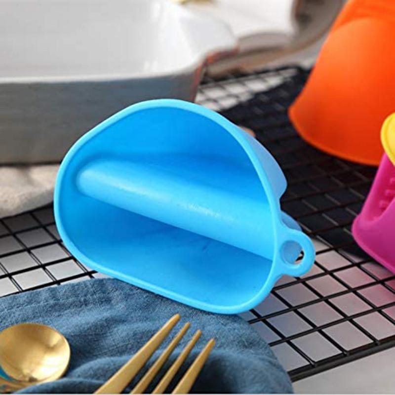 2Pcs Silicone Pot Holder Cooking Finger Protector Pinch Grips Heat Resistant