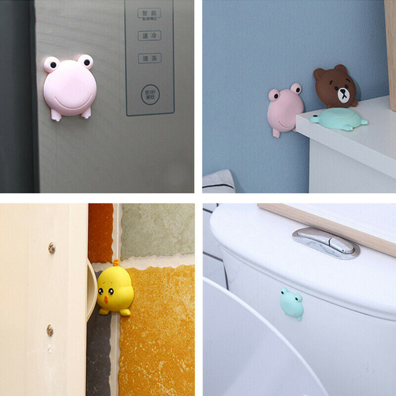 Silicone Self Adhesive Cartoon Door Stopper Wall Protectors Door Handle Bumpers