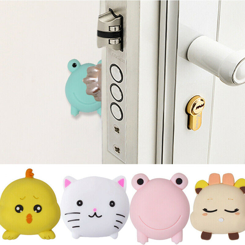 Silicone Self Adhesive Cartoon Door Stopper Wall Protectors Door Handle Bumpers