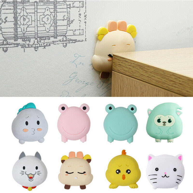 Silicone Self Adhesive Cartoon Door Stopper Wall Protectors Door Handle Bumpers