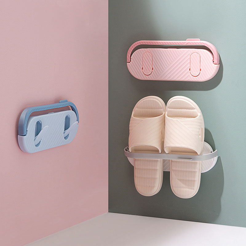 Wall Mounted Slipper Rack Towel Shelf Shoes Holder Storage Organizer