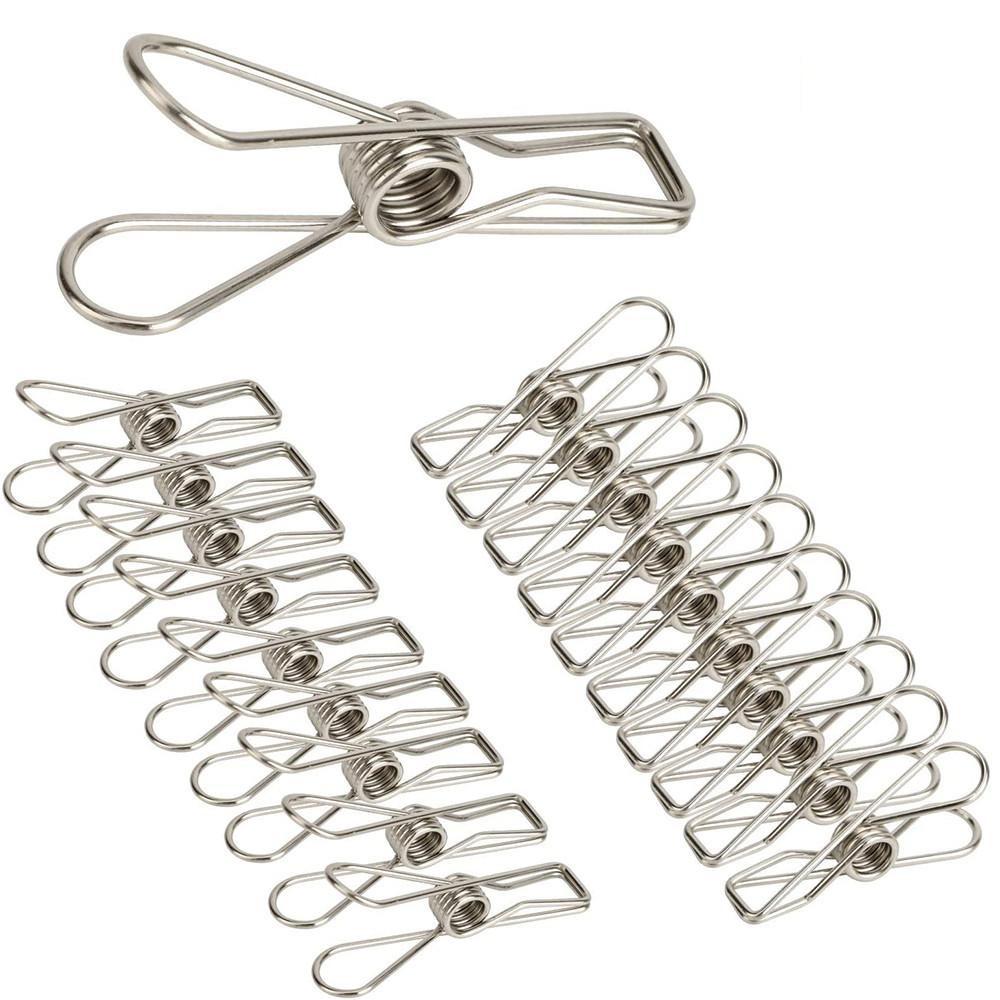 20pcs Stainless Steel Clothes Pegs Metal Clothes Pins