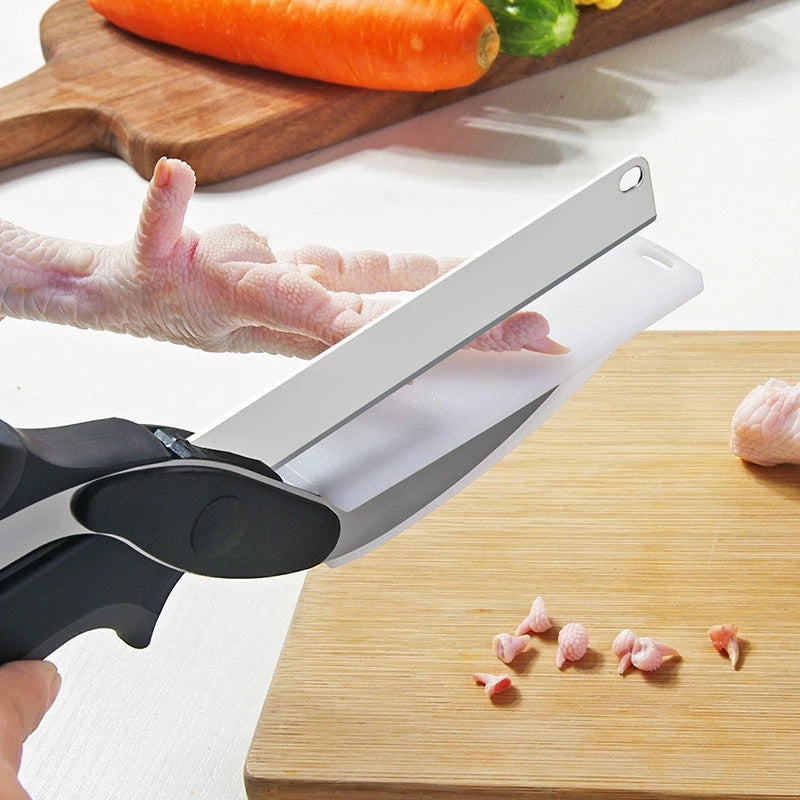 Clever Cutter Kitchen Scissors 2-in-1 Smart Cutter Chopper