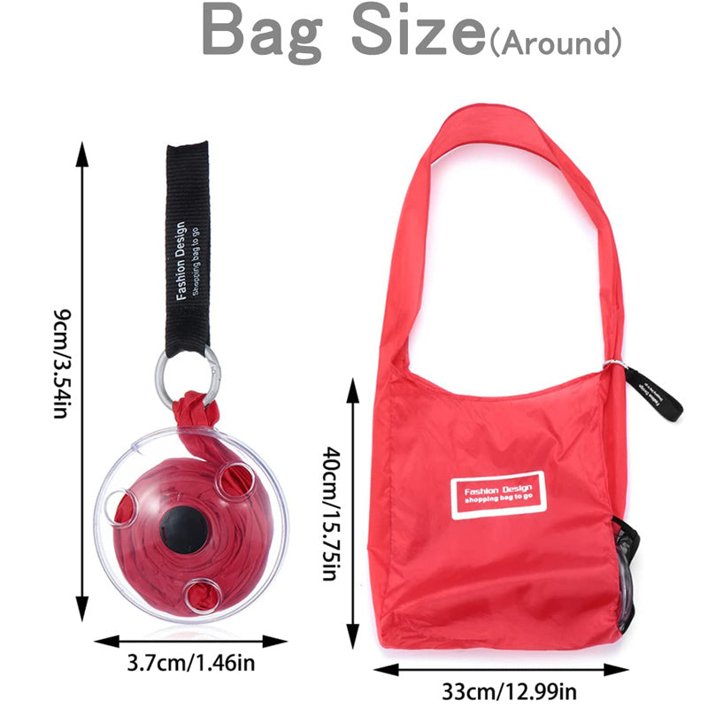 Folding Shopping Bag, Reusable Keychain Grocery Bag