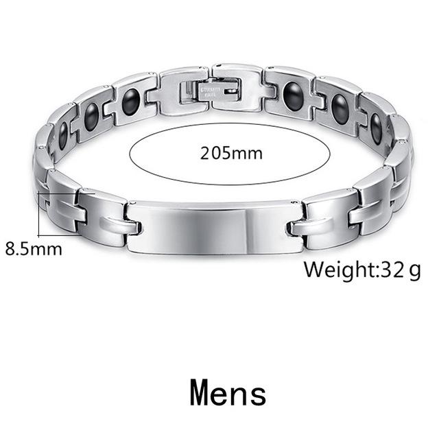 Titanium Steel Magnetic Therapy Health Bracelet Bangles Pain Relief