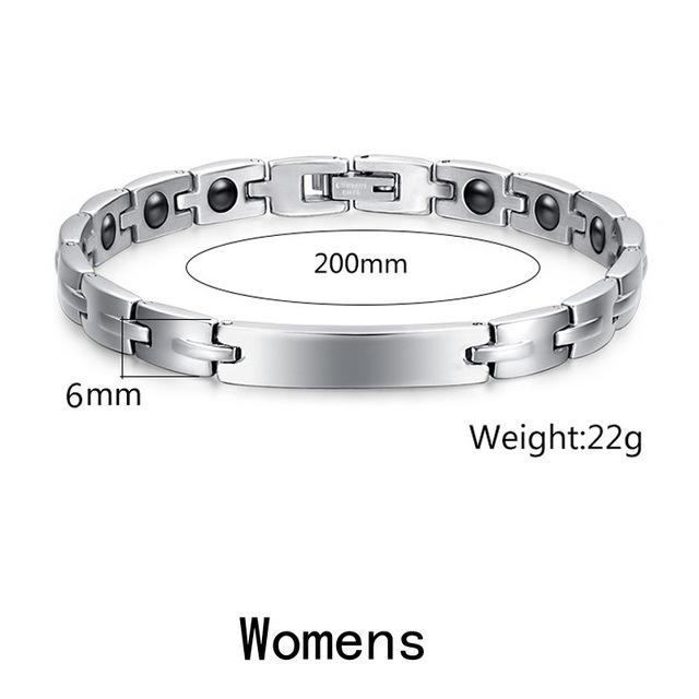 Titanium Steel Magnetic Therapy Health Bracelet Bangles Pain Relief