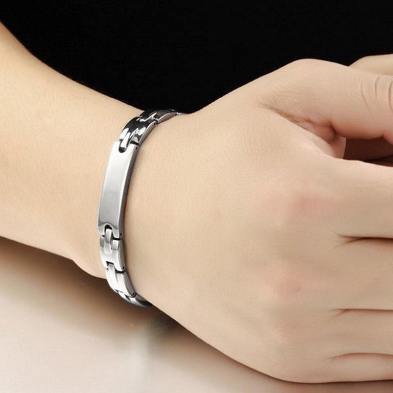 Titanium Steel Magnetic Therapy Health Bracelet Bangles Pain Relief