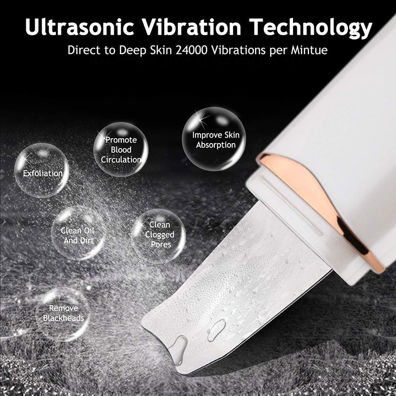 Ultrasonic Ionic Skin Scrubber with LCD Display