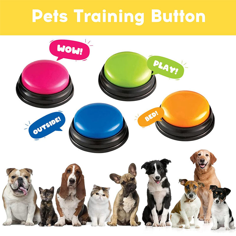 2pcs Dog Buttons for Communication Voice Recordable Training Talking