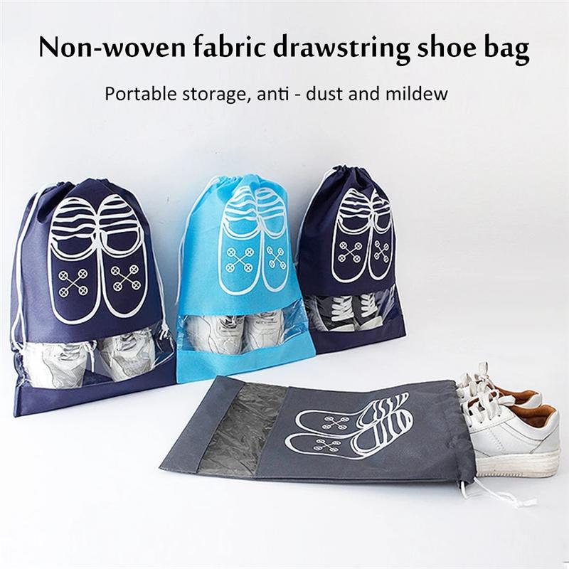 10pcs Waterproof Travel Portable Shoes Storage Bag Pouch