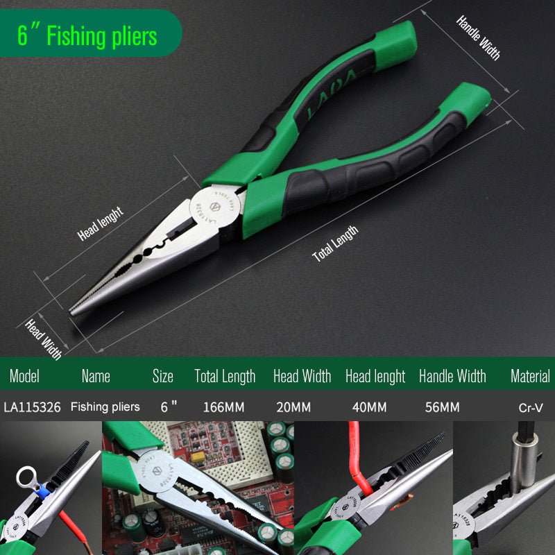 Wire Cutter Pliers CR-V Pliers Kit Long Nose Nippers Diagonal Pliers Cable