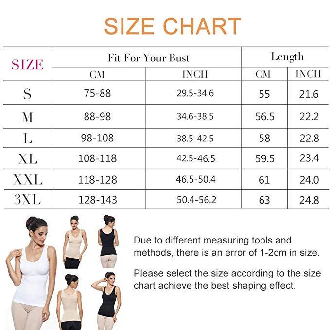 3 Packs Women Cami Shaper Tank Top with Built in Bra Removable