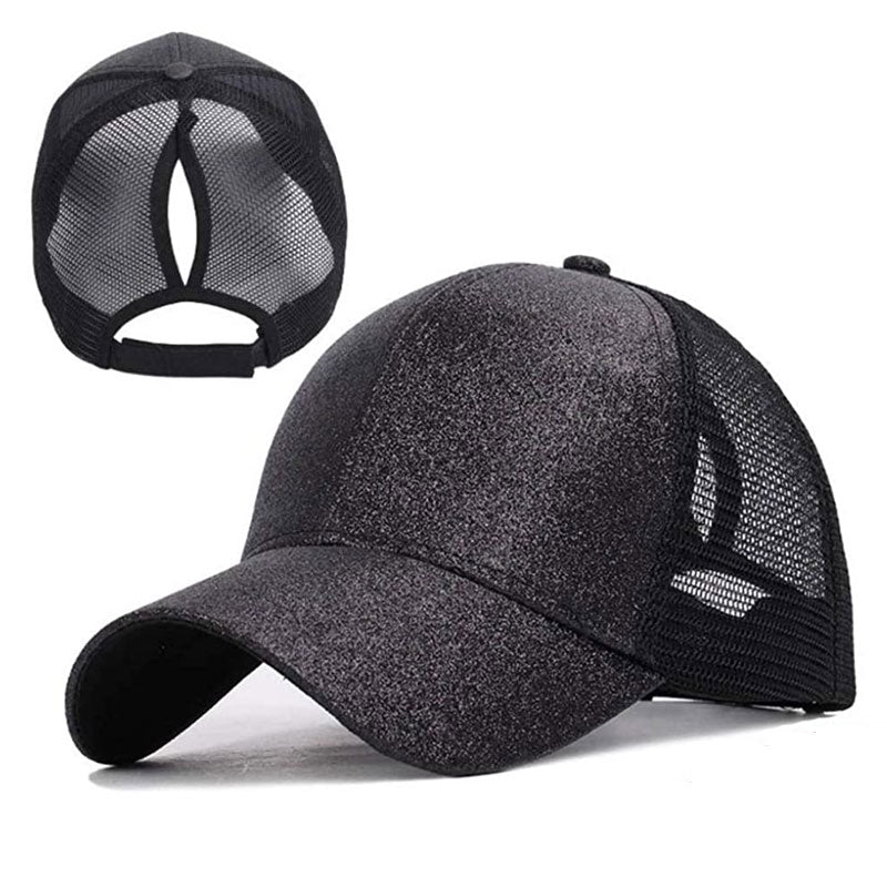 Womens Ponycaps Plain Ponytail Baseball Cap Hat