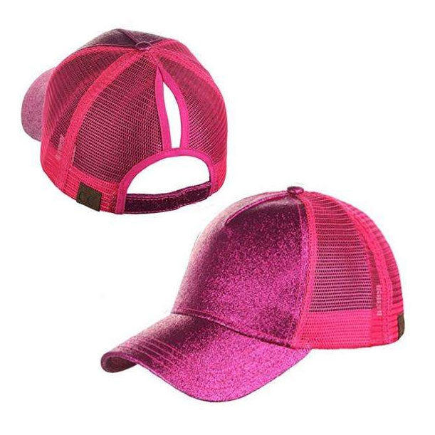 Womens Ponycaps Plain Ponytail Baseball Cap Hat