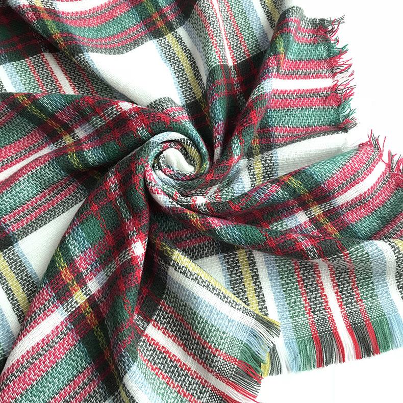 Women's Plaid Blanket Winter Oversized Tartan Scarf