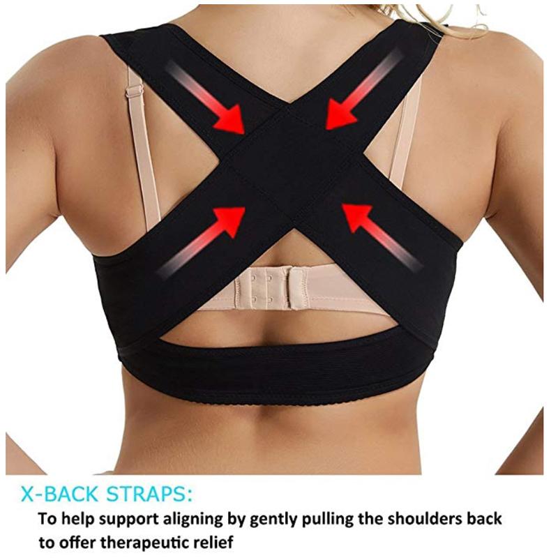 Chest Brace up for Women X-Strap Back Support Bra Tops Shapewear