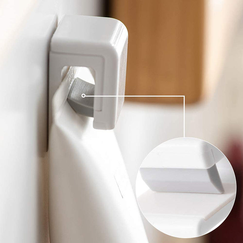 Non-Slip Self Adhesive Toothpaste Facial Cleanser Tower Holder Paste Rubber Clips