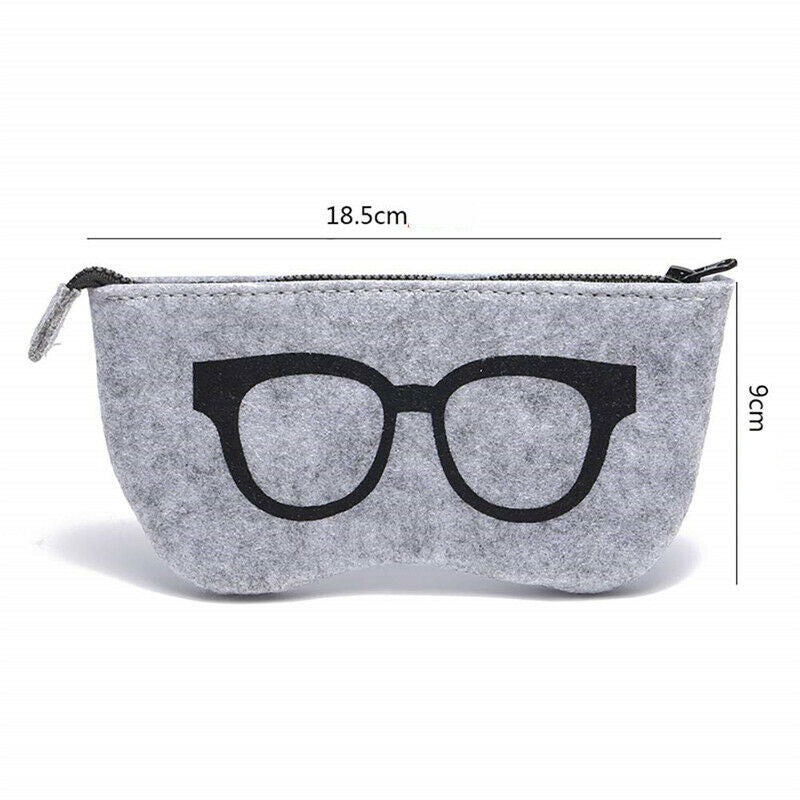 Sunglasses Eye Glasses Carry Case Bag Soft Zipper Protector Portable Unisex
