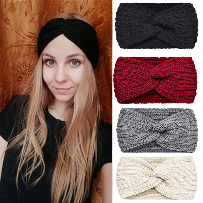 Women's Girls Knitted Headband Winter Ear Warm Head Wrap Wide Hair Band