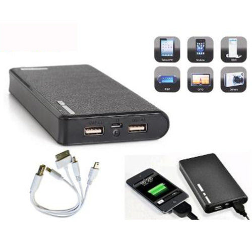 Portable Power Bank with Cable & Tips - 20000mAh