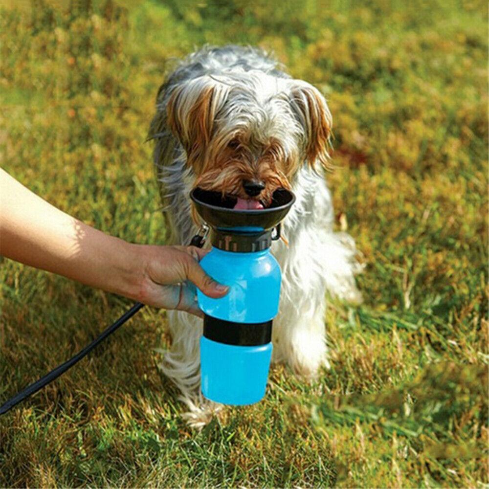 500ML Pet/Dog/Cat Water Bottle Cup Drinking Feeder Dispenser Travel Portable Bowl