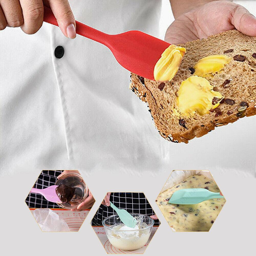 3pcs Silicone Spatula Set Heat Resistant Cake Cream Butter Spatulas