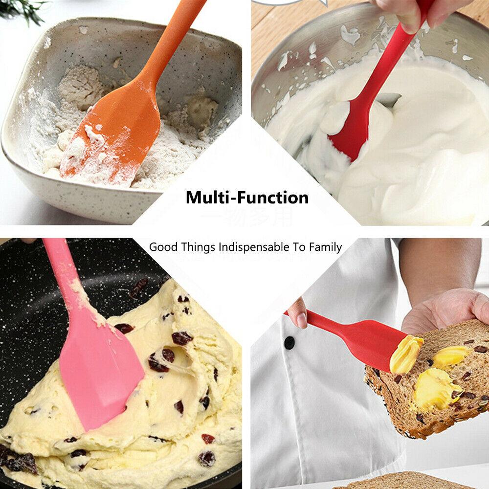 3pcs Silicone Spatula Set Heat Resistant Cake Cream Butter Spatulas