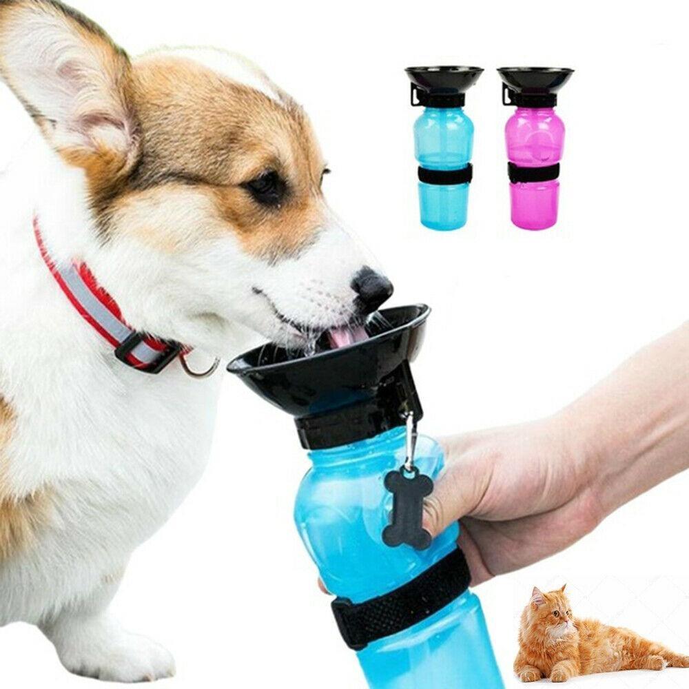 500ML Pet/Dog/Cat Water Bottle Cup Drinking Feeder Dispenser Travel Portable Bowl