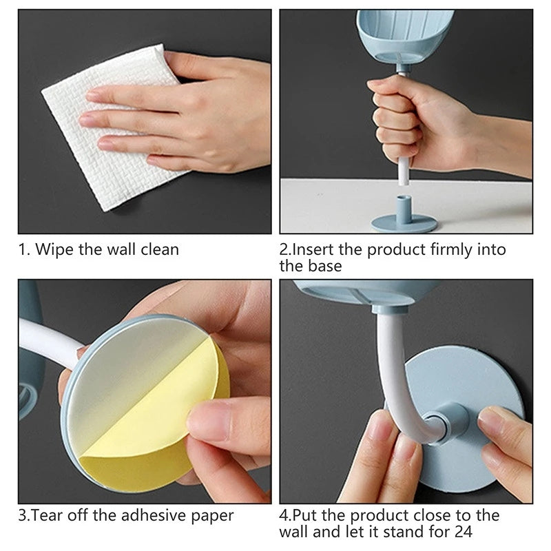 Punching Pasting Wall-mounted Dual Purpose Soap Dish For Bathroom Holder