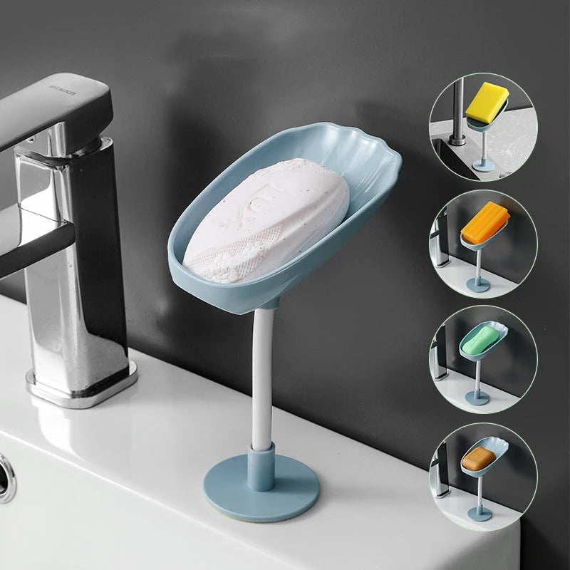 Punching Pasting Wall-mounted Dual Purpose Soap Dish For Bathroom Holder